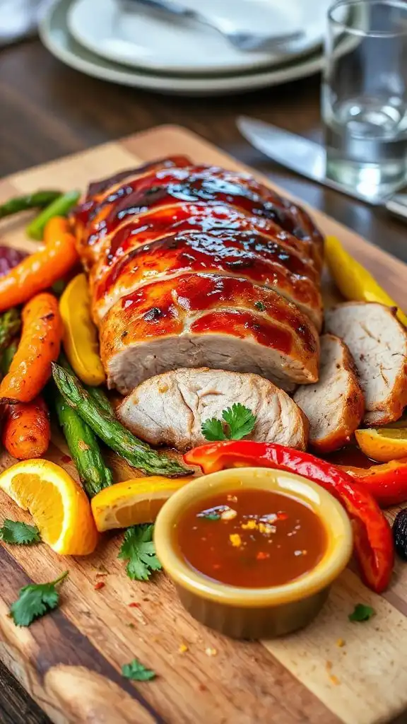 spicy orange glazed pork loin