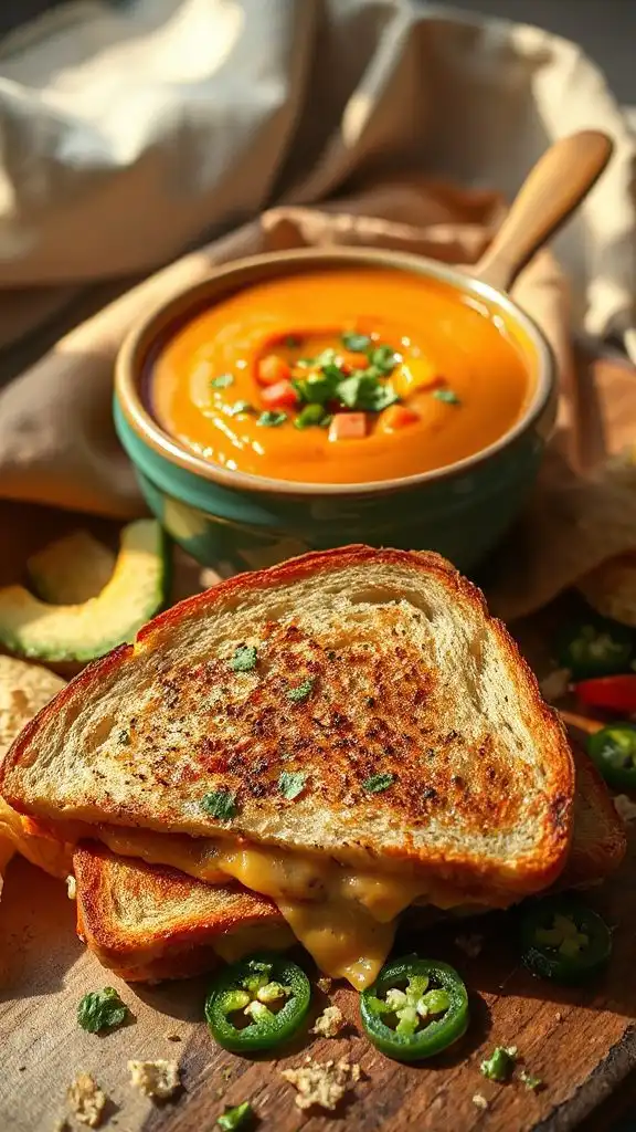 spicy pepper jack tortilla soup