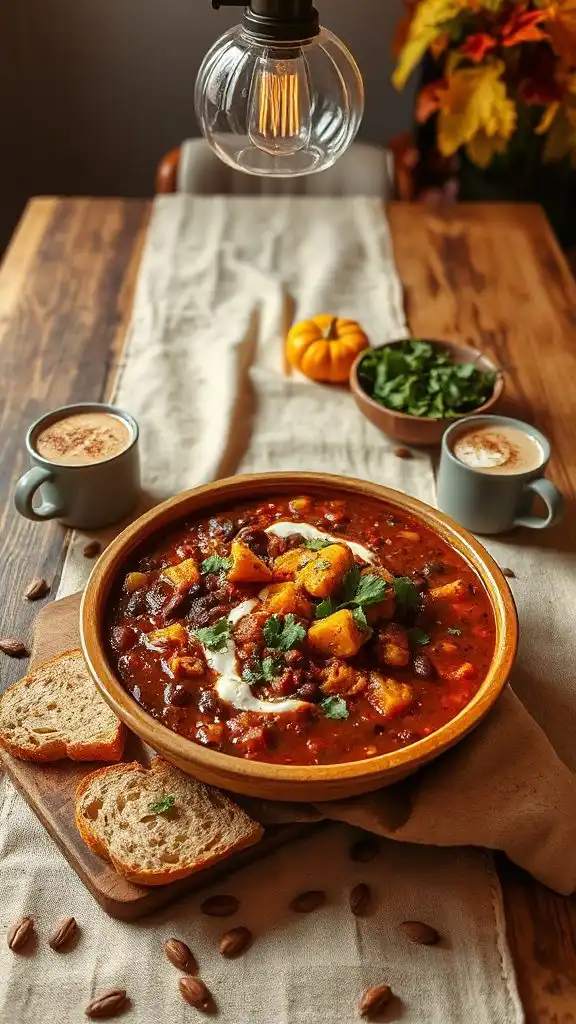 spicy pumpkin black bean chili spicy pumpkin black bean chili