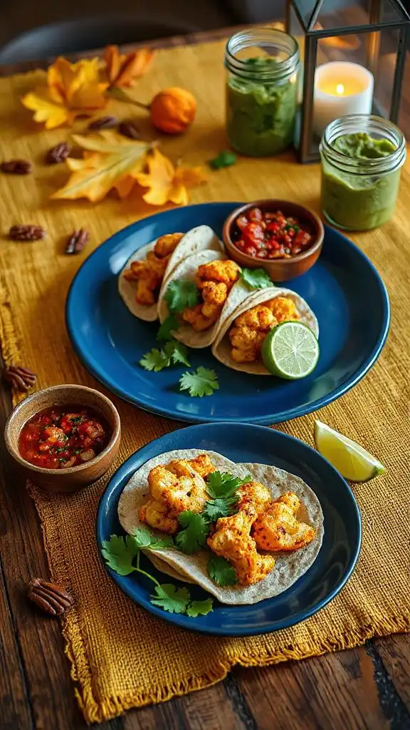 spicy roasted cauliflower tacos