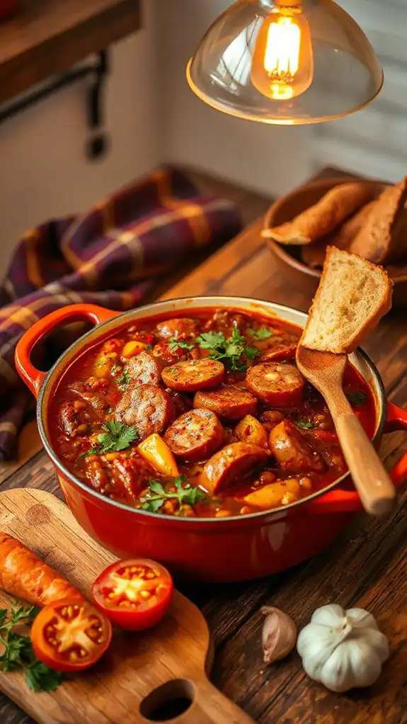 spicy sausage lentil stew recipe