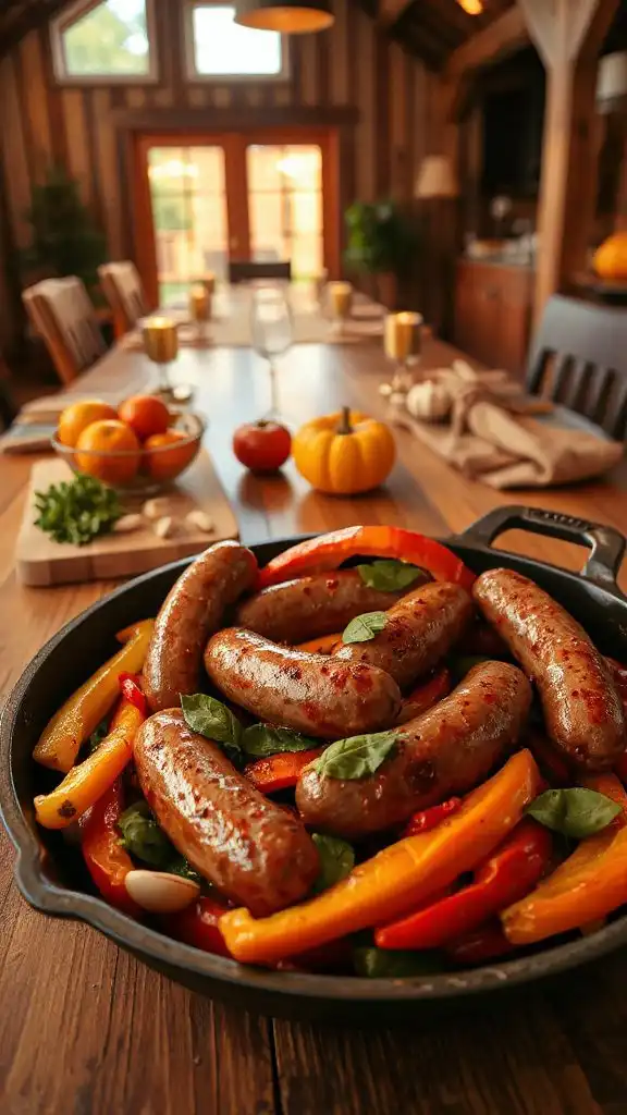 spicy sausage with peppers