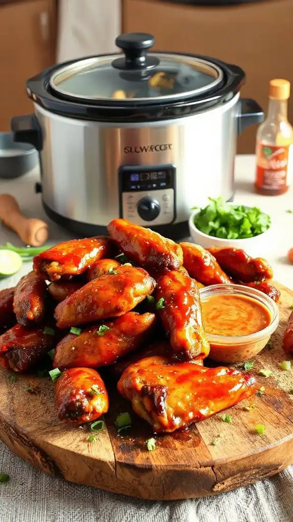 spicy slow cooked chicken wings