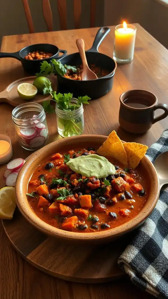 spicy sweet potato chili
