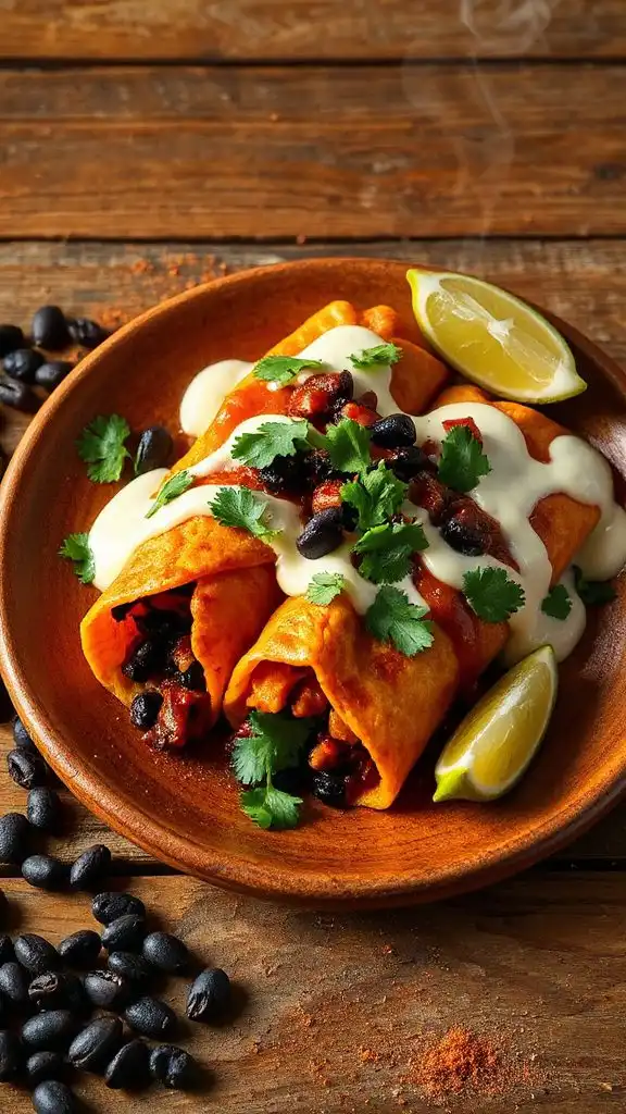 spicy sweet potato enchiladas