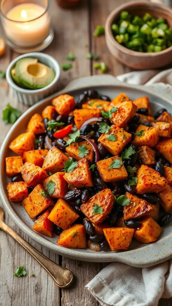 spicy sweet potato hash