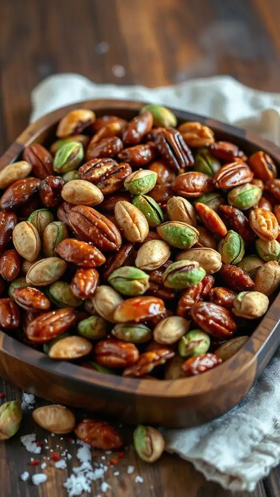 spicy sweet roasted pistachios