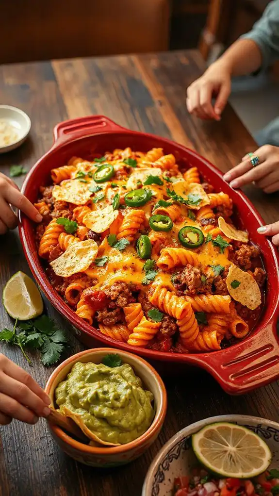 spicy taco pasta bake recipe