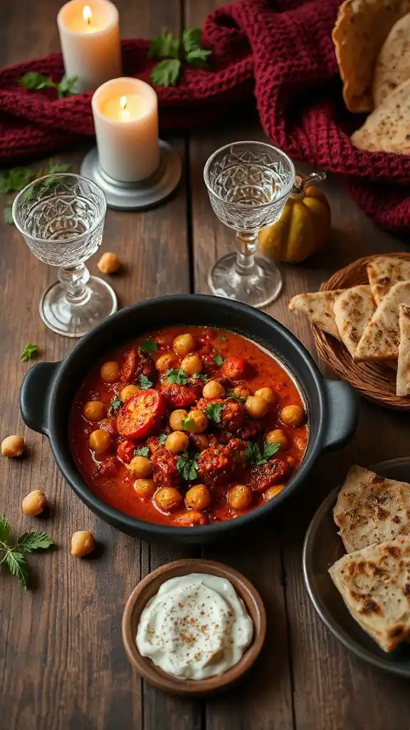 spicy tomato chickpea curry