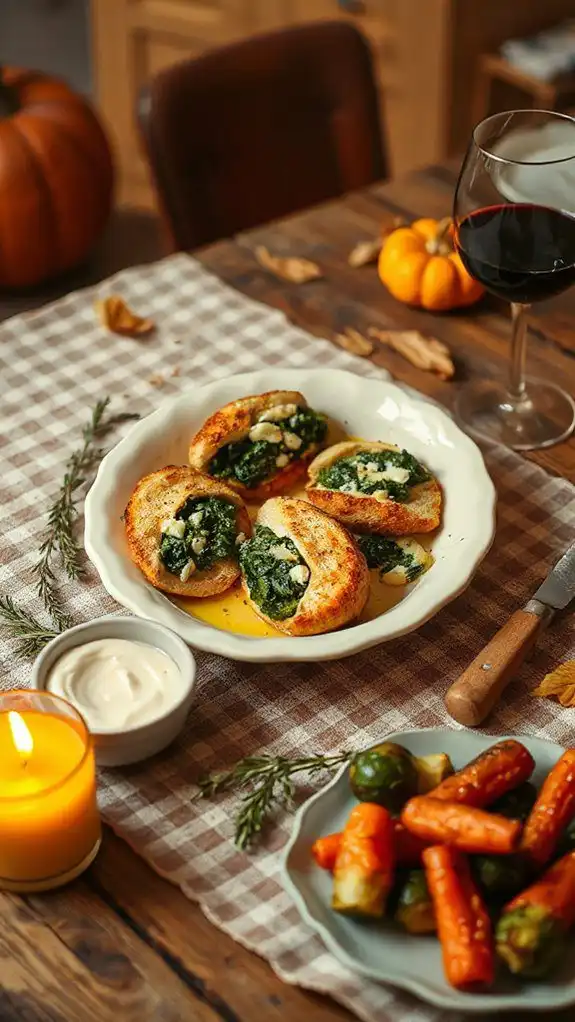 spinach and cheese stuffed chicken