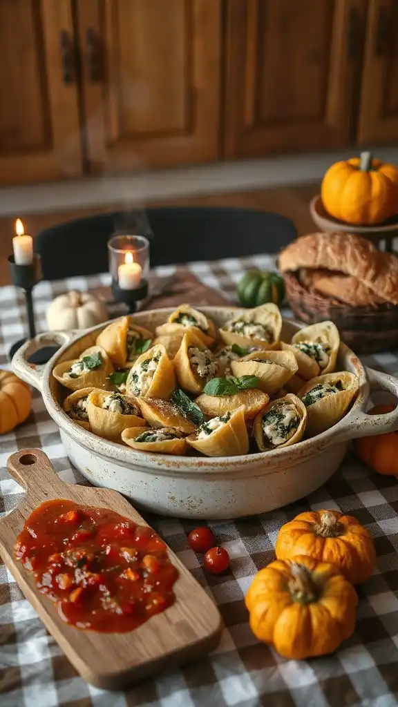 spinach and cheese stuffed shells