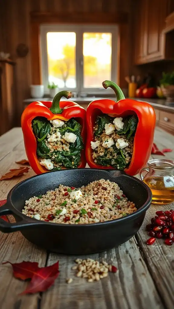 spinach and feta peppers