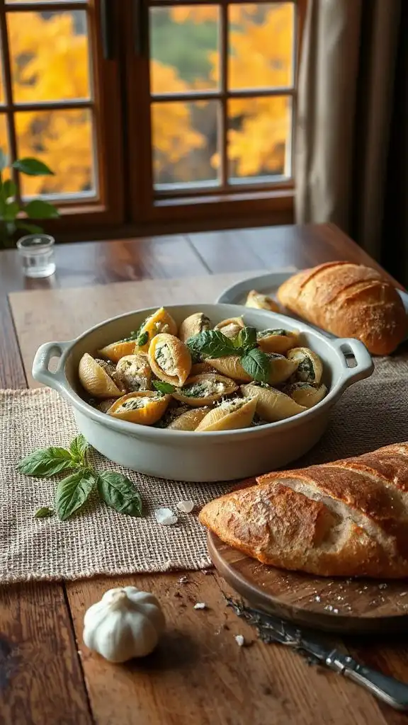spinach and feta shells