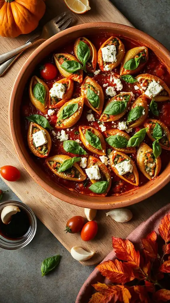 spinach and feta stuffed shells