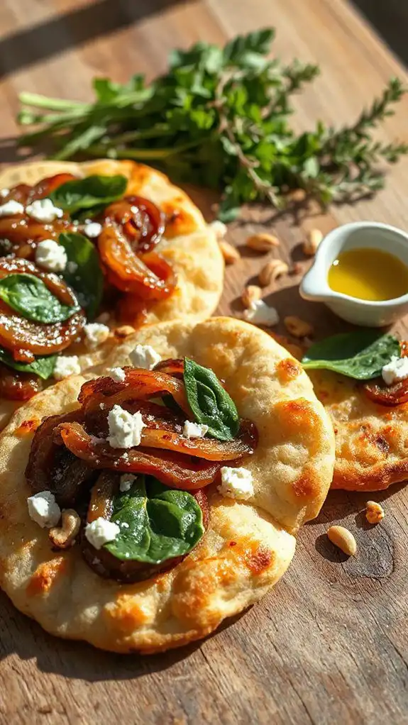 spinach feta flatbread recipe