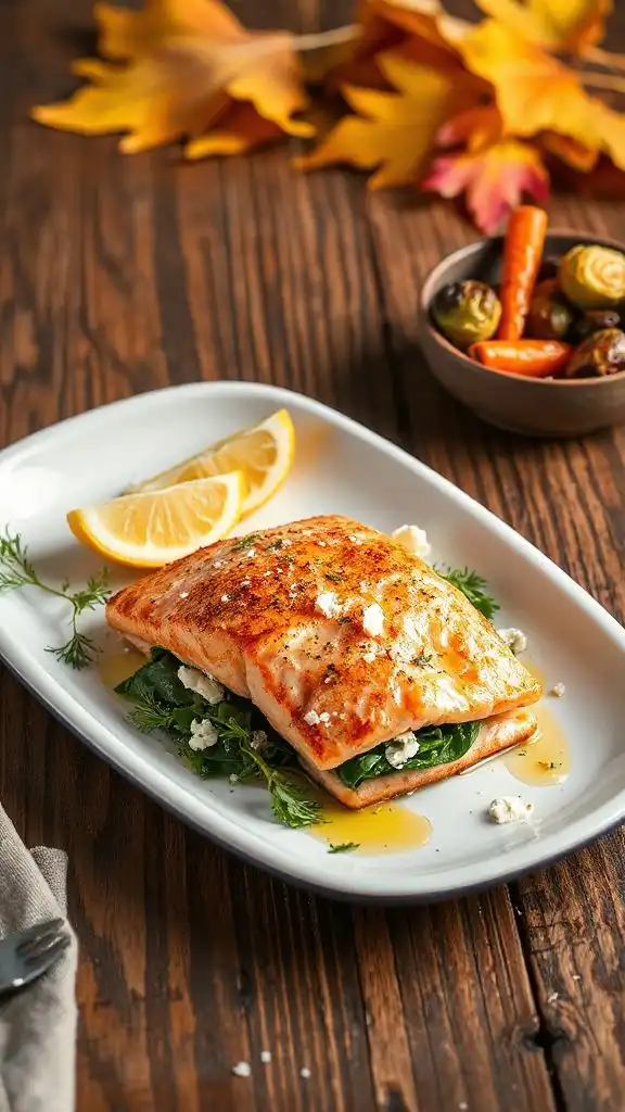 spinach feta salmon delight