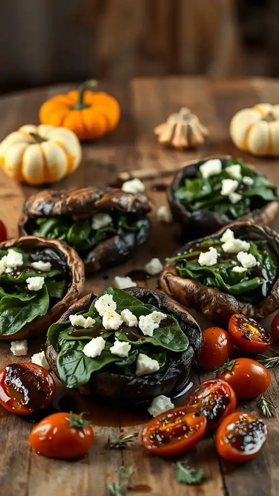 spinach feta stuffed mushrooms