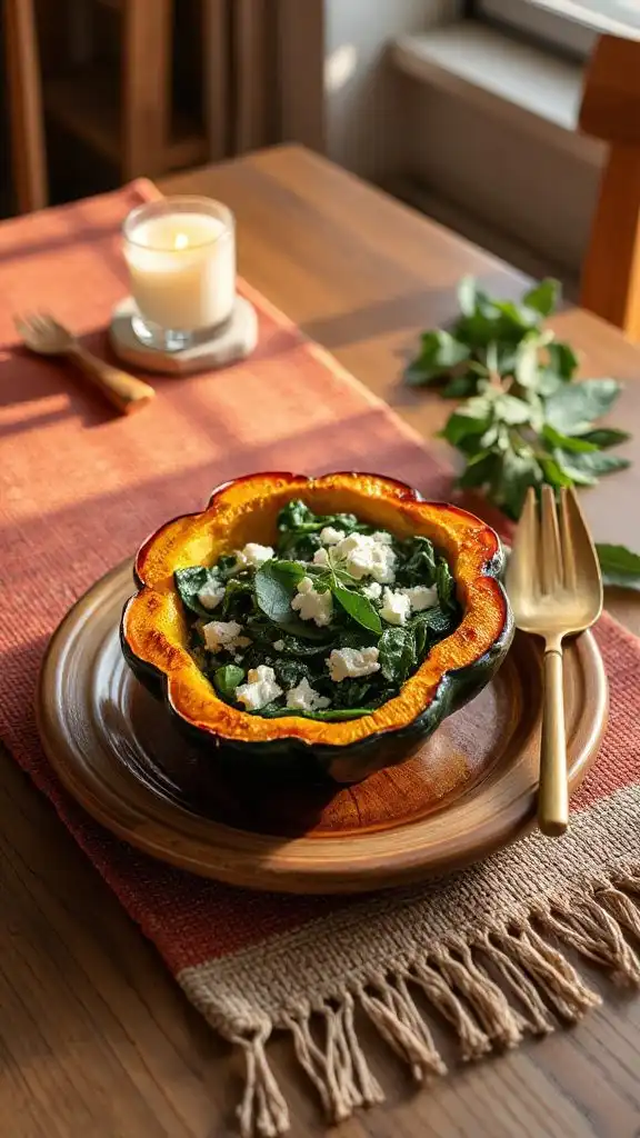 spinach feta stuffed squash