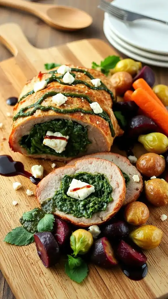 spinach feta stuffed tenderloin
