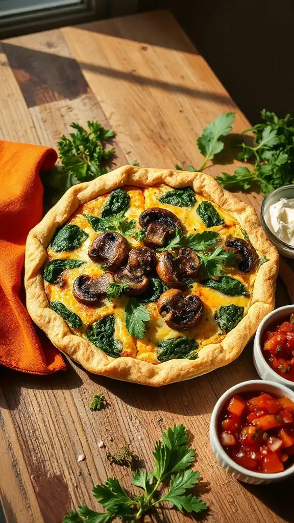 spinach mushroom quiche recipe