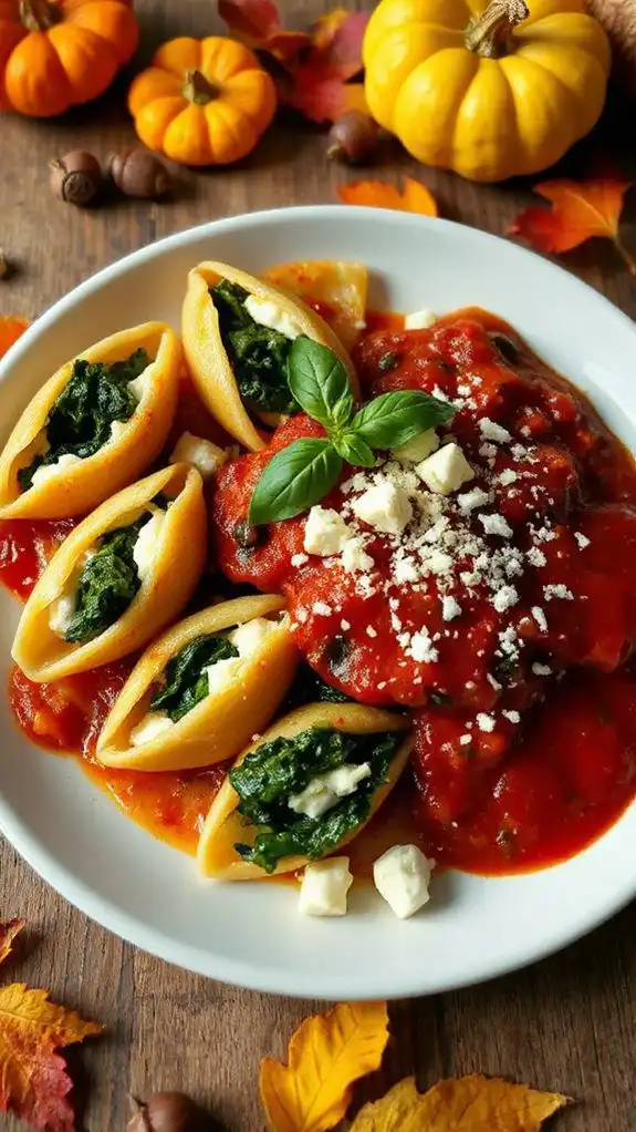 spinach ricotta stuffed shells spinach ricotta stuffed shells