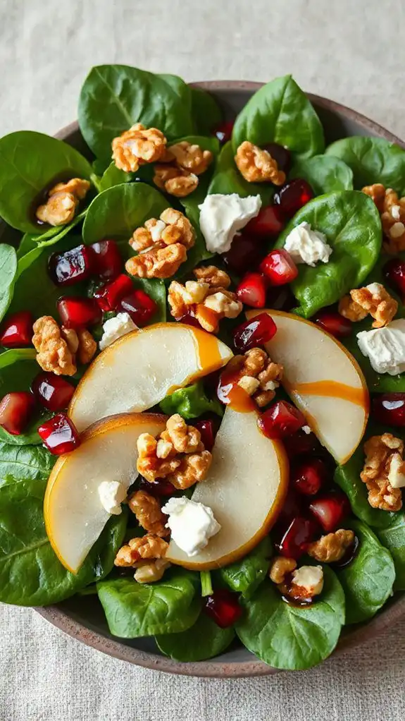 spinach salad with fruits