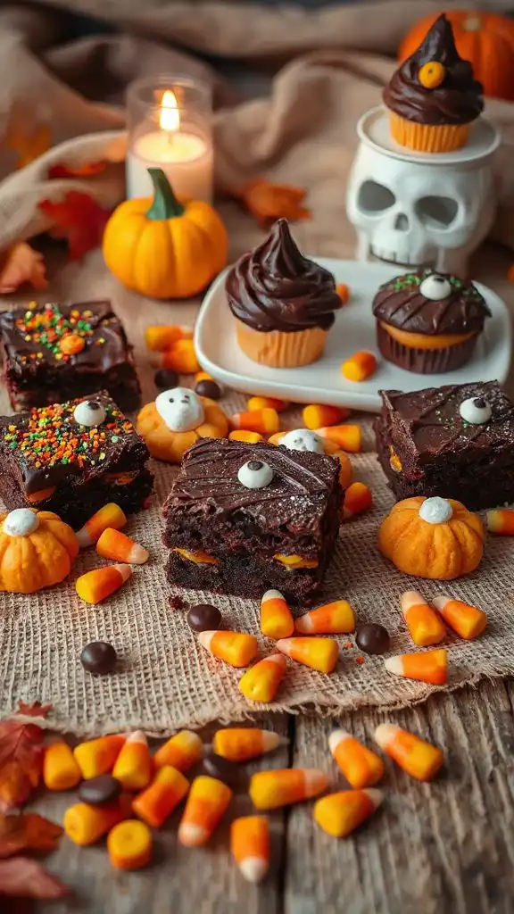spooky halloween brownie treats