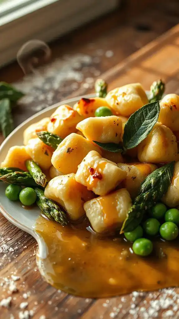 spring flavors with brown butter