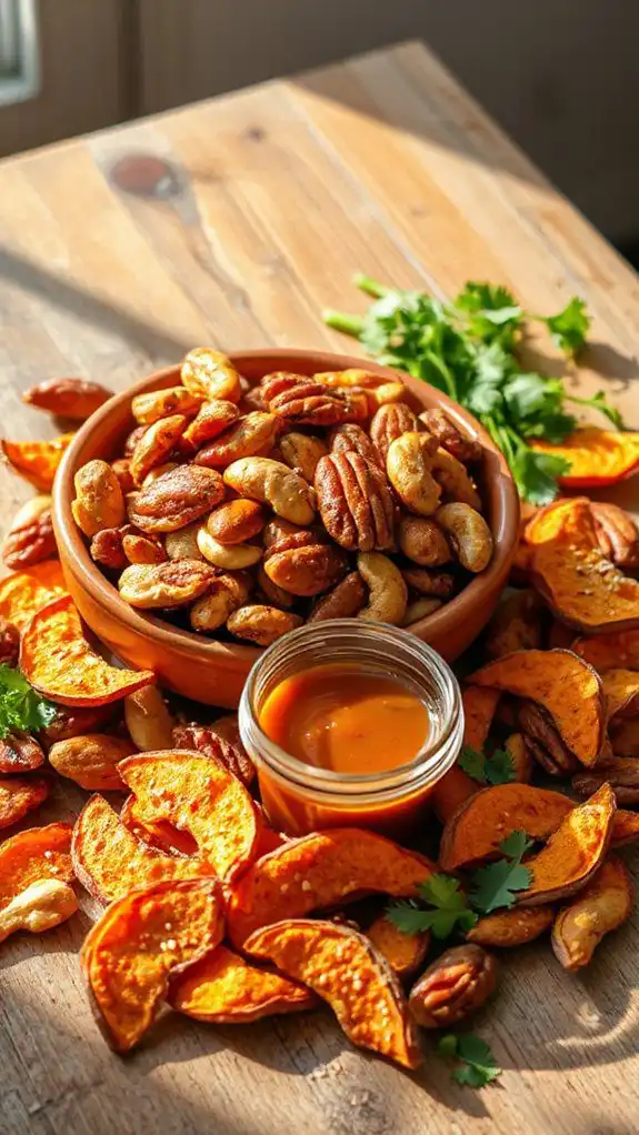 sriracha maple sweet potato chips