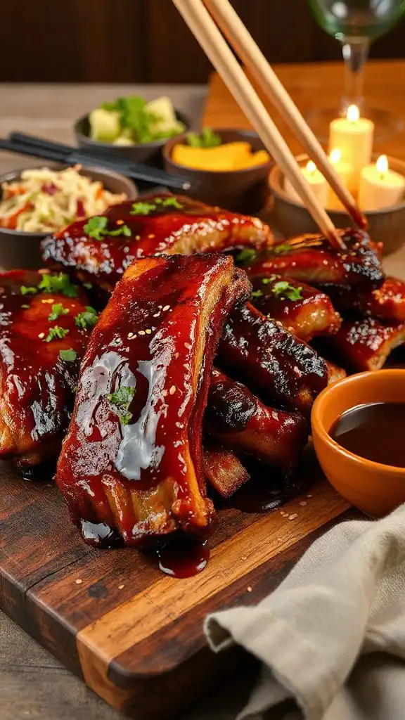 sticky maple pork ribs