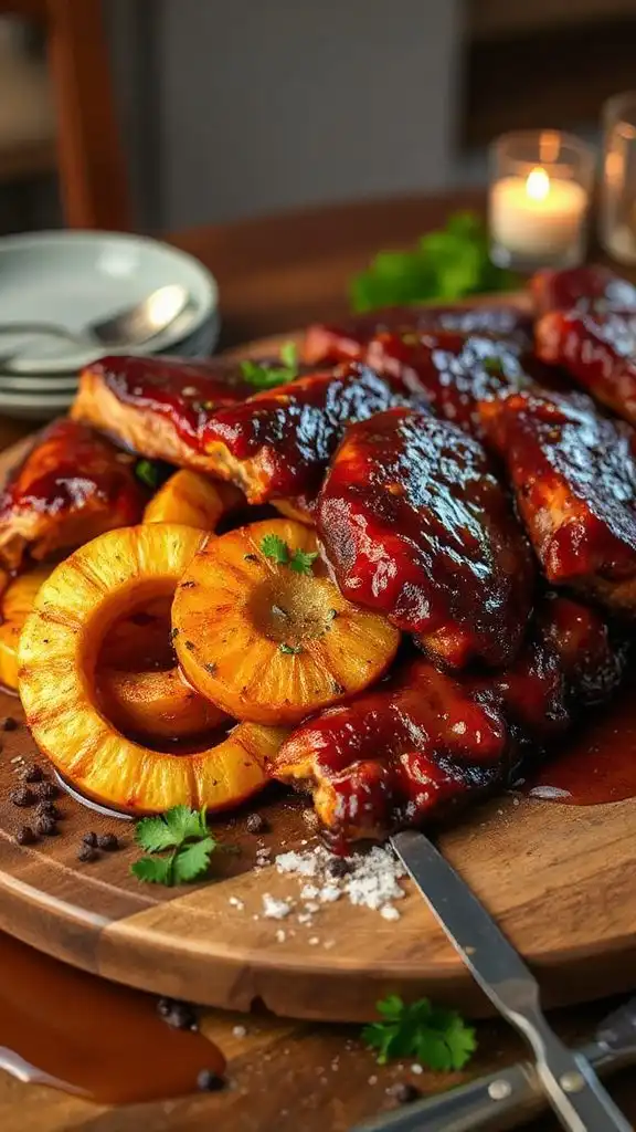 sticky maple pork ribs