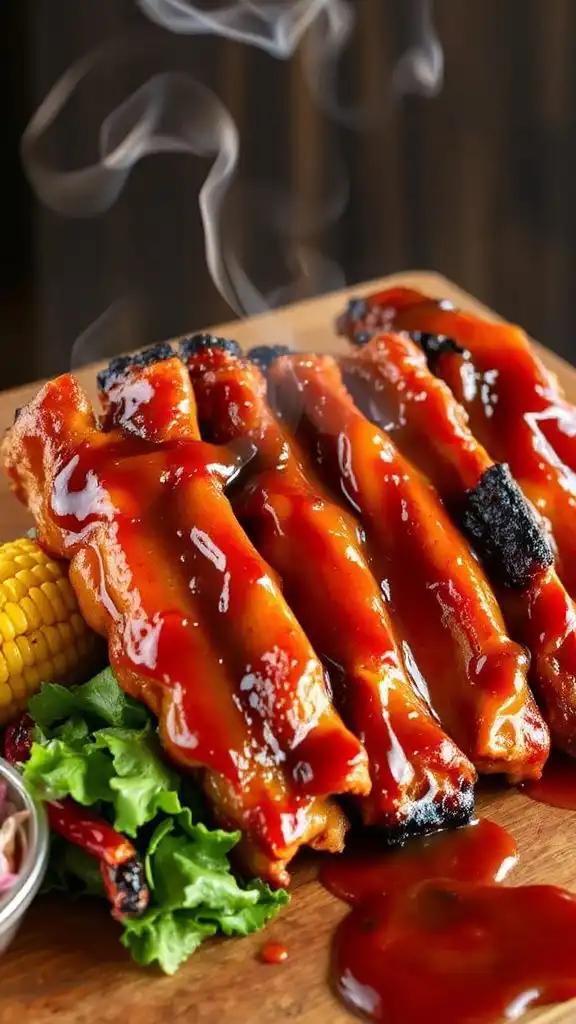 sticky maple pork ribs