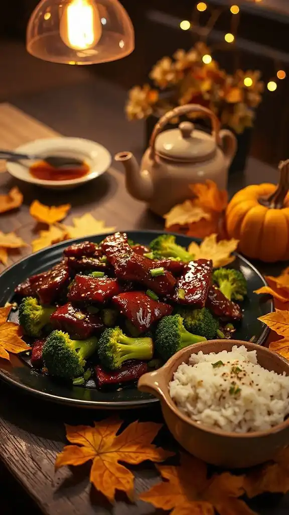 sticky soy beef stir fry