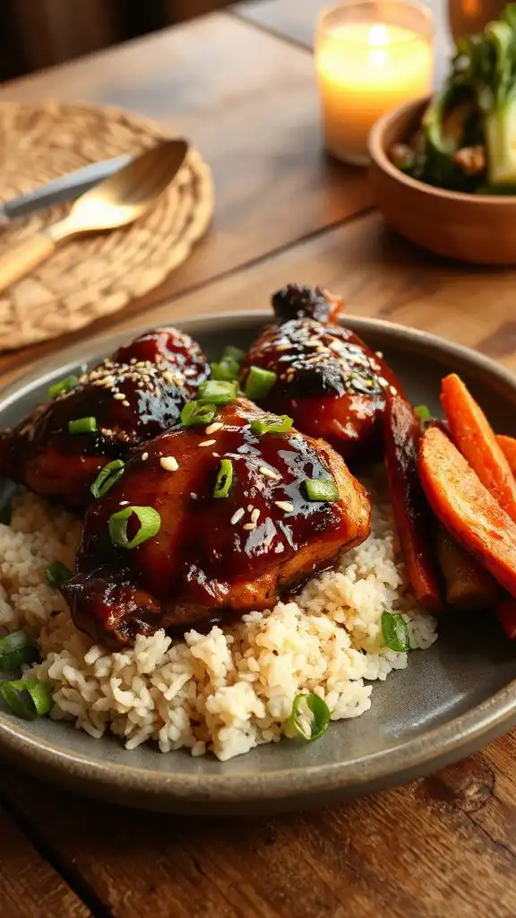 sticky soy glazed chicken