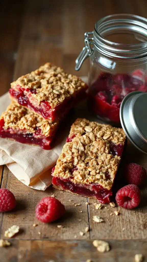 store oat crusted raspberry bars