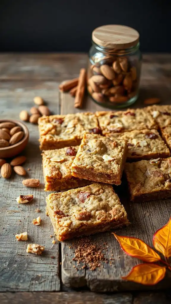 storing autumn cookie bars