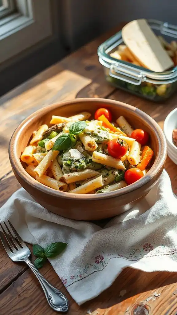 storing delicious pasta leftovers