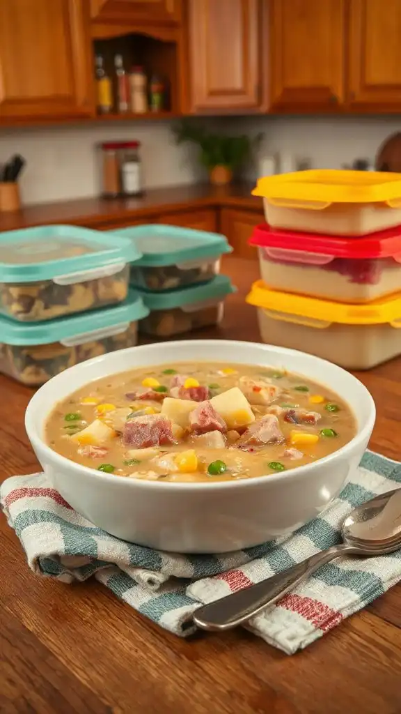 storing hearty ham chowder storing hearty ham chowder