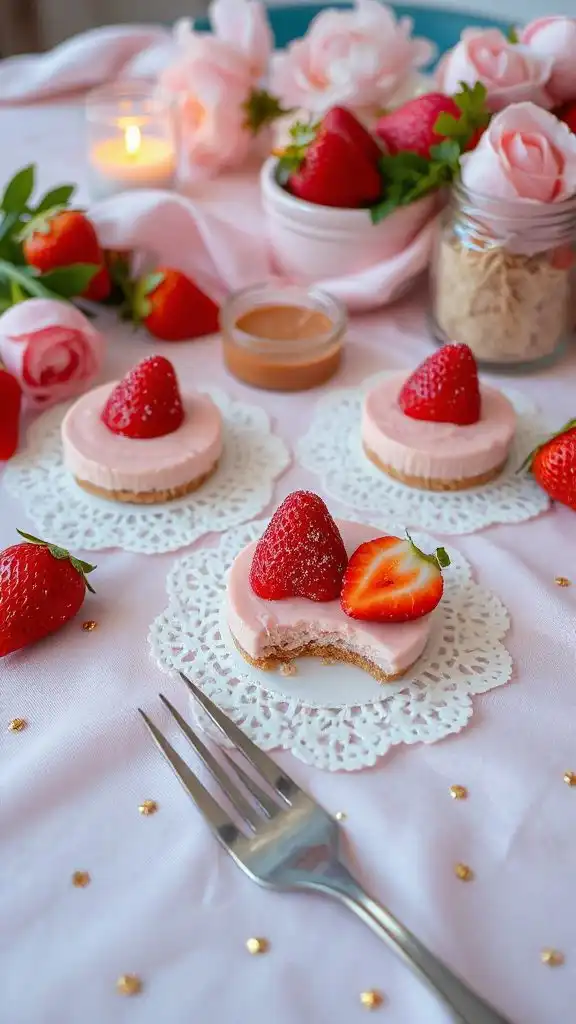strawberry cheesecake mini bites