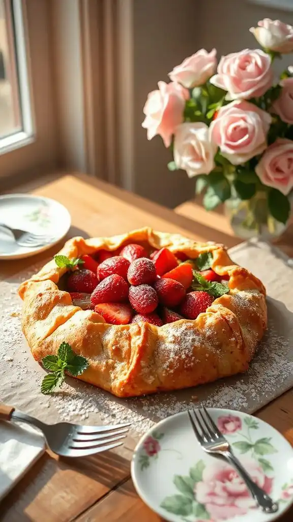 strawberry rhubarb galette recipe
