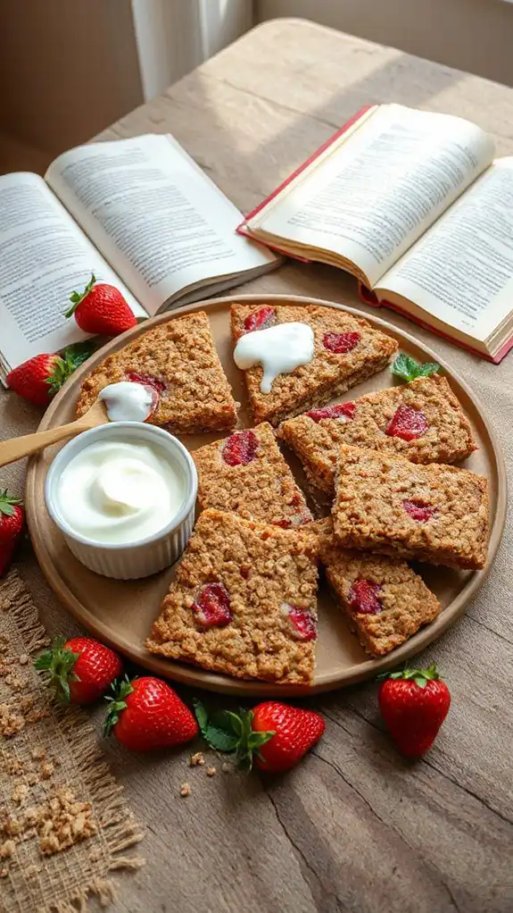 strawberry yogurt oatmeal bars