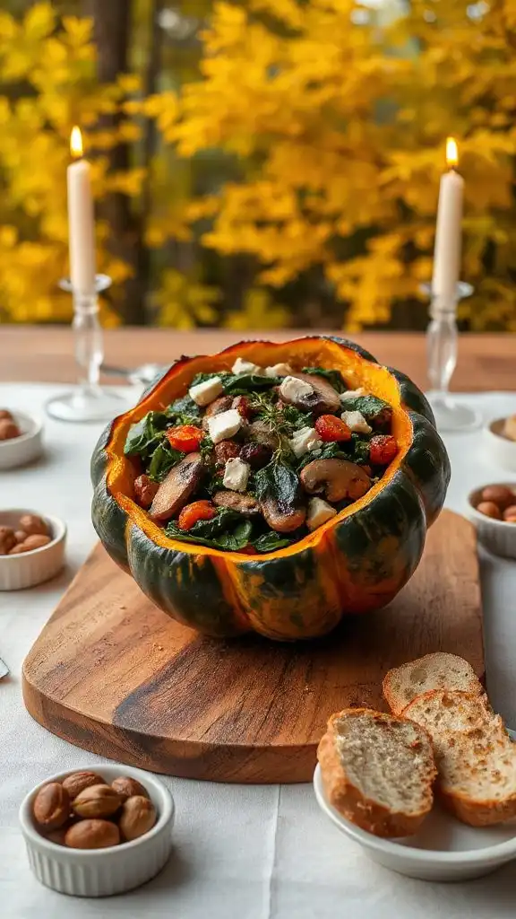 stuffed acorn squash delight