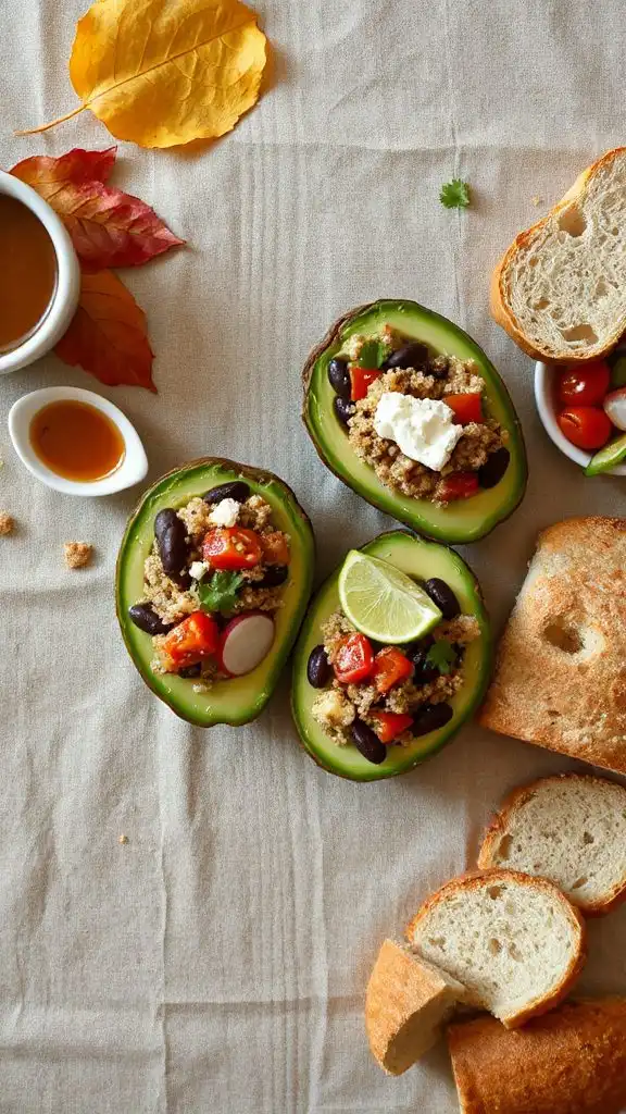 stuffed avocados with quinoa stuffed avocados with quinoa
