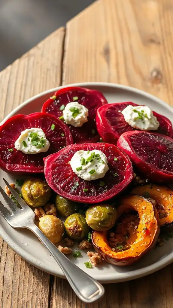 stuffed beets with goat cheese