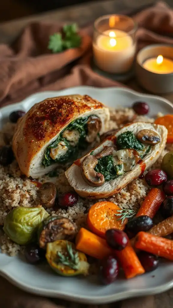 stuffed chicken with spinach