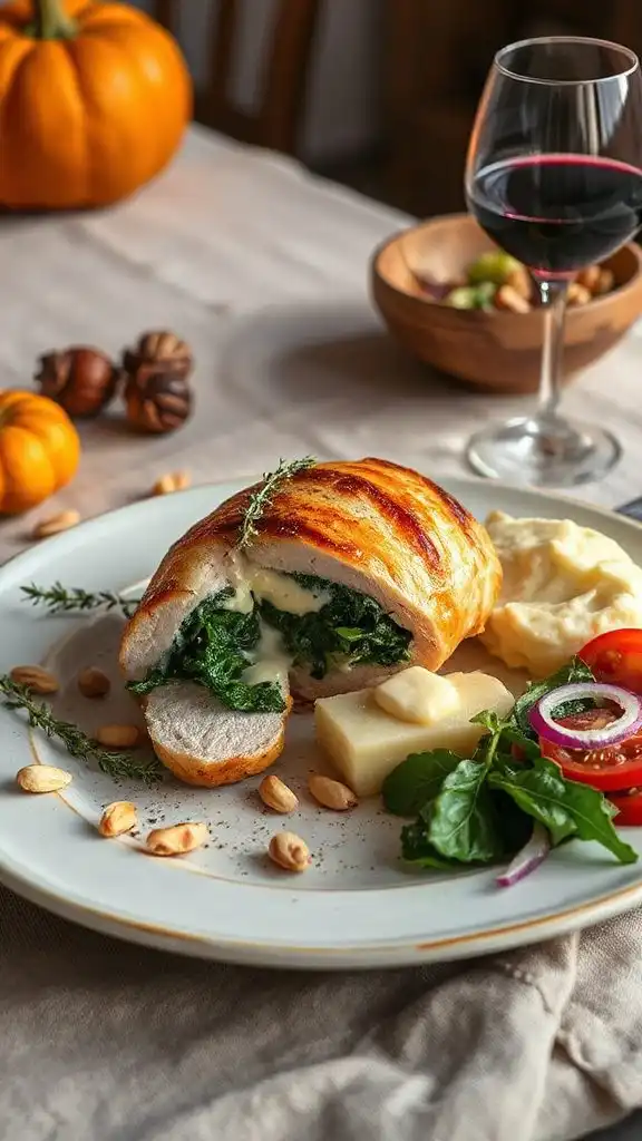 stuffed chicken with spinach