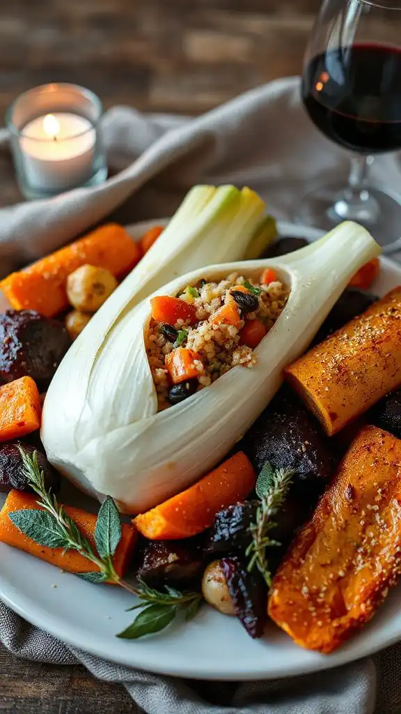 stuffed fennel with quinoa
