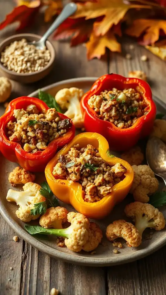 stuffed peppers with cauliflower stuffed peppers with cauliflower