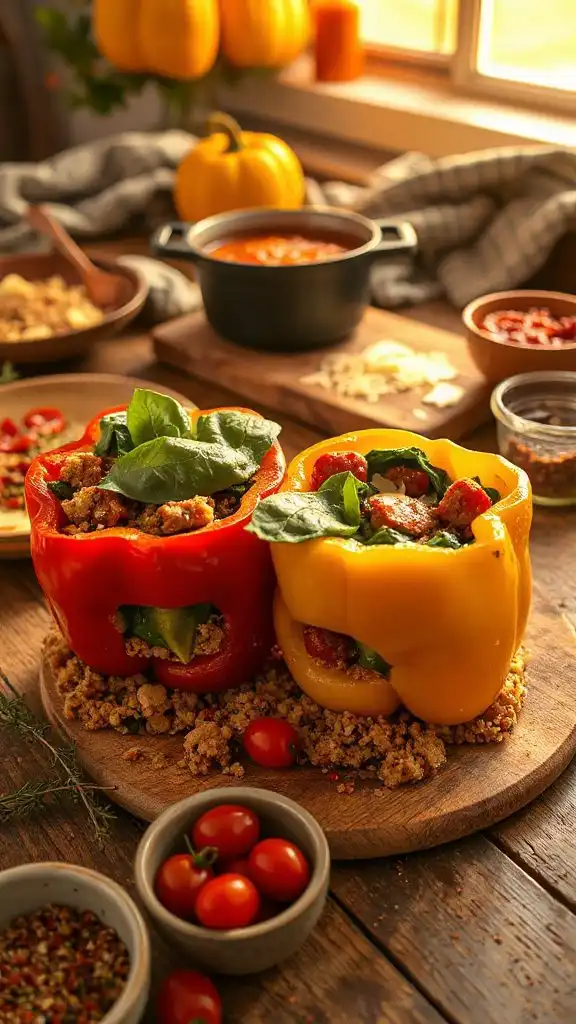 stuffed peppers with sausage
