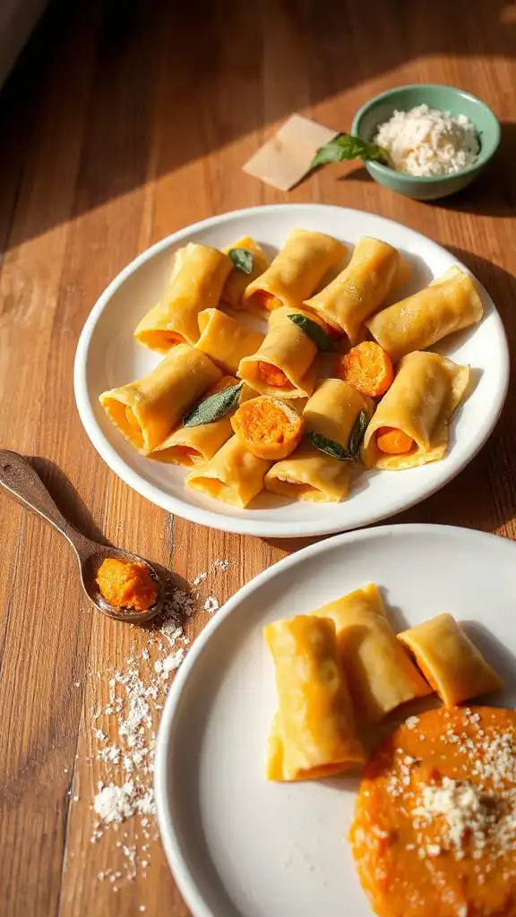 stuffed pumpkin manicotti shells